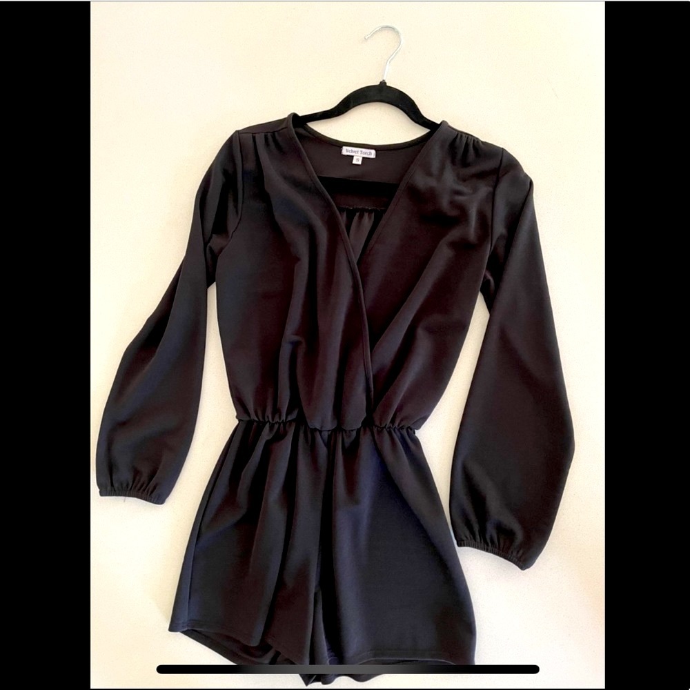 Long sleeve black romper. Worn once.